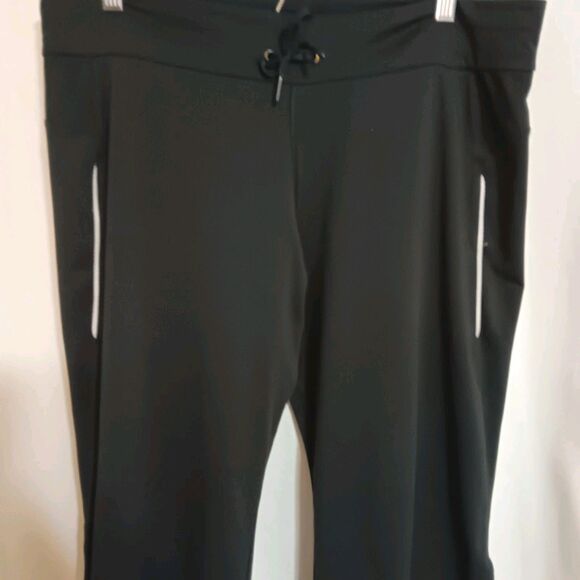 Adidas Women's 1X Yoga Pants Capris Climacool Technology Black Elastic Waist - Picture 3 of 10